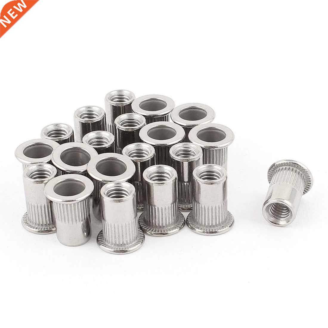 20 Pcs 304 Rivet Nut Rivnut Insert Nutsert M6x15mm