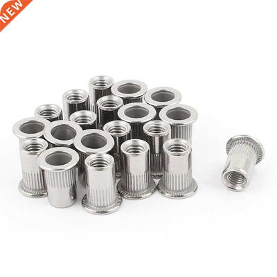 20 Pcs 304 Rivet Nut Rivnut Insert Nutsert M6x15mm