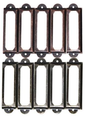10pcs Antique rass Lael Pull Fre Handle File Ne Card