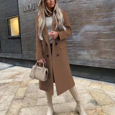 Lady Fashion Long Sleeve Outerwear Elegant Autumn Winter 202