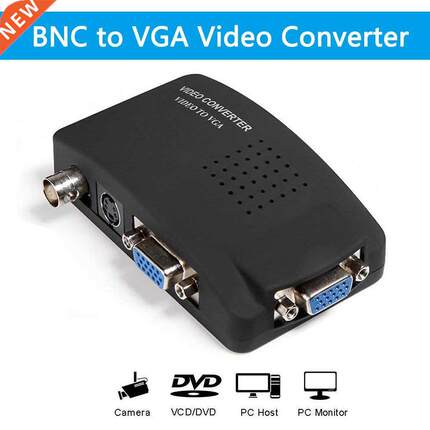 BNC to VGA Video Converter AV to VGA CVBS S video Input to P
