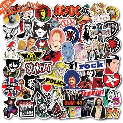 VANMAXX 100 PCS Rock Band Stars Music Cool Stickers Waterpro