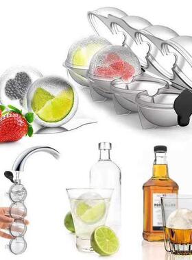 4 Cavity Whiskey Ice Cube Maker Mold Sphere Mould Kitchen To