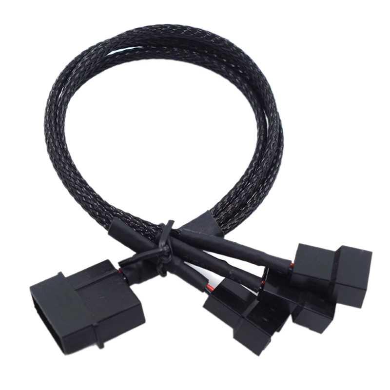 Molex To 3 Way 3Pin/4Pin Fan Adapter For Computer Case Fan/