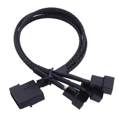Molex To 3 Way 3Pin/4Pin Fan Adapter For Computer Case Fan /