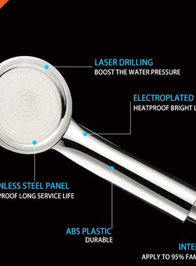 SPA Shower Head High Pressure Water Saving Rainfall ABS Chro