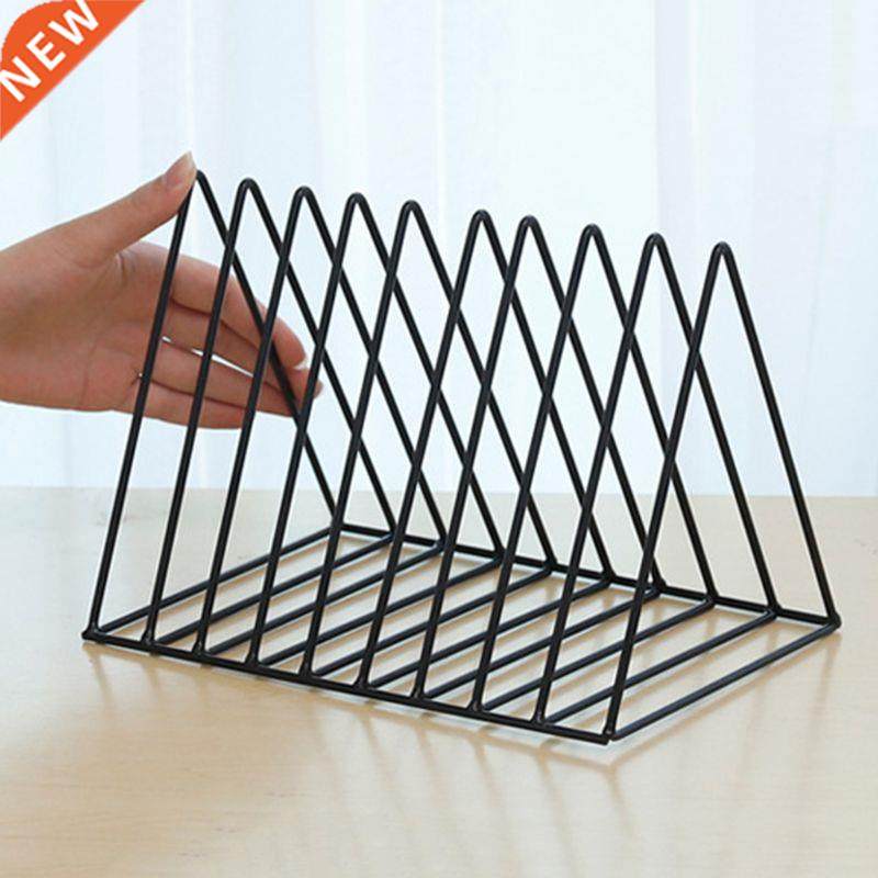 Iron LP Record Rack Triangle Book Magzine Holder Desk Record