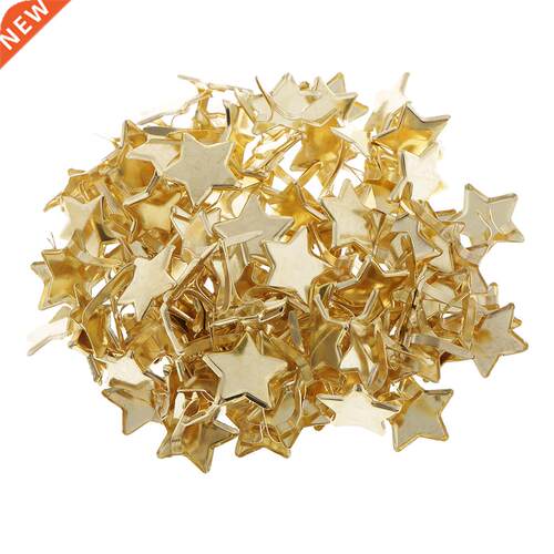 100x Star Head Metal Paper Fastener Decorative Brad For Kid
