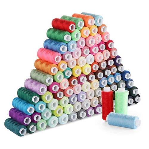 Sewing Thread Set 100 Colour 250Yd Each Spool Polyester Thre