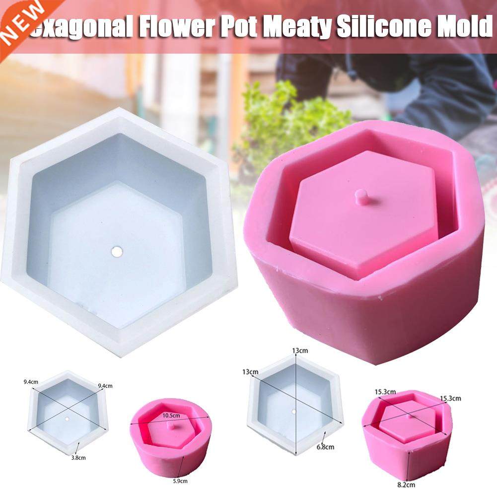 Silicone Concrete Succulent Plant Flower Pot Ashtray Candle