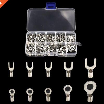320Pcs/box Metal Terminals Non-Insulated Ring Fork U-type Br