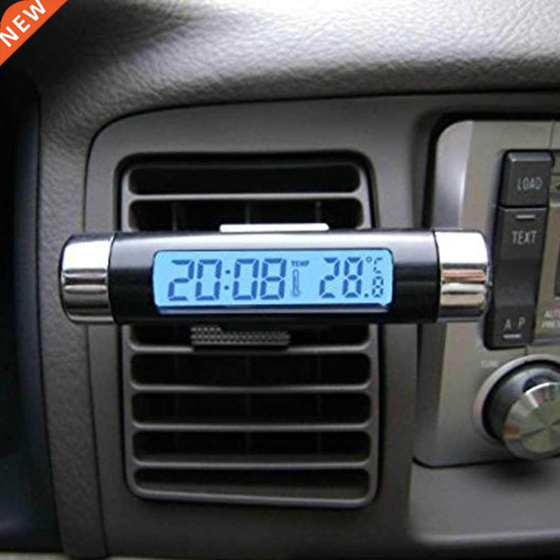 2in1 Car LCD Clip-on Backlight Automotive Clock