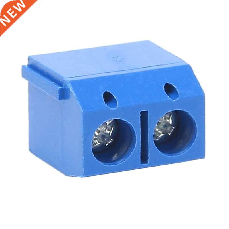 100 Pcs 2 Pin Screw PCB Terminal Block Connector 5mm Pitch L