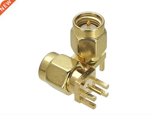 10Pcs Connector SMA Male plug Solder PCB clip edge Mount RF