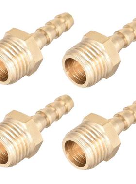 4 pcs Brass Fitting Connector Metric M14x1.5 Male To Barb Ho