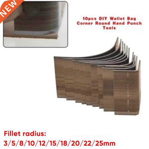 10pcs/Set Leather Craft Tools Corner Round Hand Cutter Punch