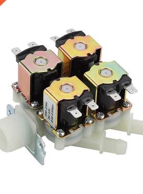 Water Inlet Valve, DC12V DN20 G3/4 inch 1 in 4 Out Plastic S