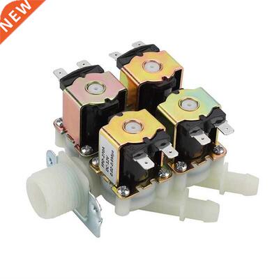 Water Inlet Valve, DC12V DN20 G3/4 inch 1 in 4 Out Plastic S