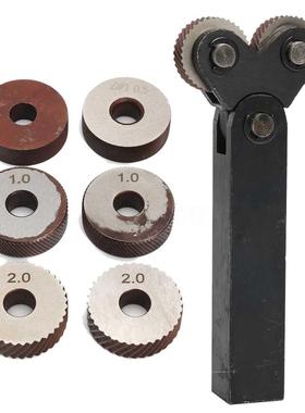 1set 26mm Dual Wheel Knurling Tool 0.5mm 1mm 2mm Steel Dia D