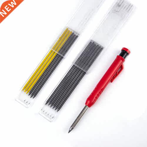 Solid Carpenter Pencil Refill Leads Built-in Sharpener Deep