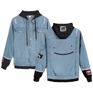 Anime Dreamwastaken Winter Men Jacket Men Denim coat