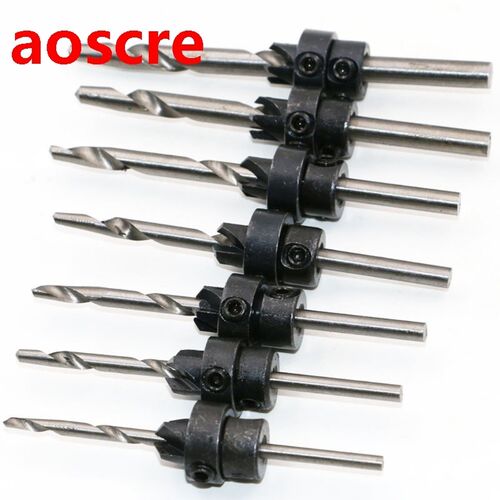 35ED 7 Pieces Sp-iral Drill Bit for Drilling Machines with C