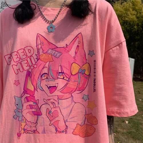 Cute Cartoon Sweet Girls Japanese Streetwear Harajuku Fun Pi