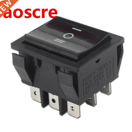 1PCS KCD7-303 perforate 28 x 31 mm 9 pin ON - OFF - ON boat