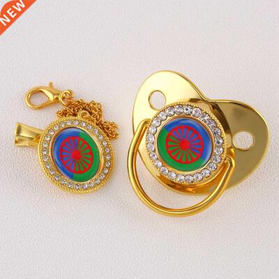 Gypsy Aromanian Luxury Silver Baby Pacifier With Chain Clip