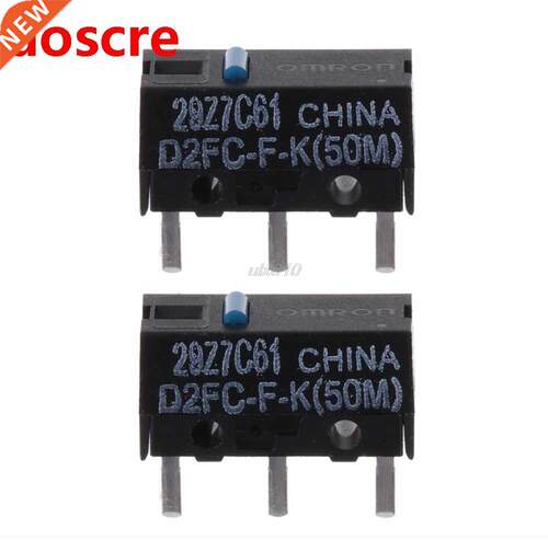 2Pcs D2FC-F-K (50m) Blue Dot Mouse Micro Switch July Wholesa
