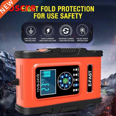 Car Battery Charger 12V-24V 12A 7-segment Full Automatc Cha