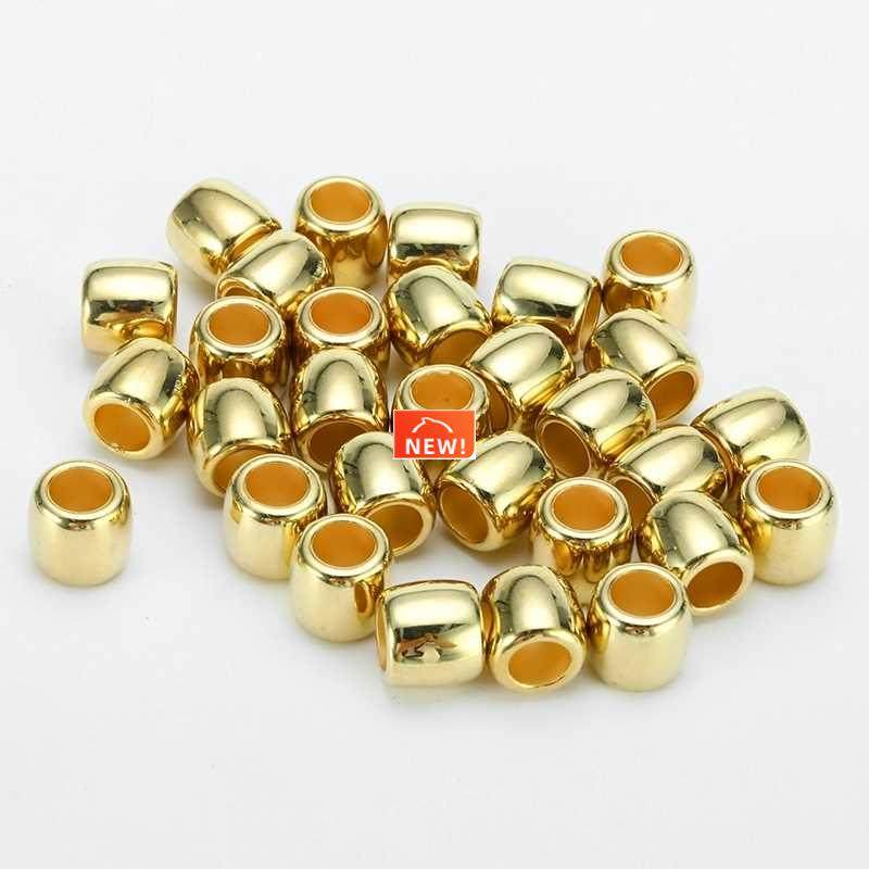 50Pcs/lot 11mm Gold Hair Braid Rings Clips for Women Girls