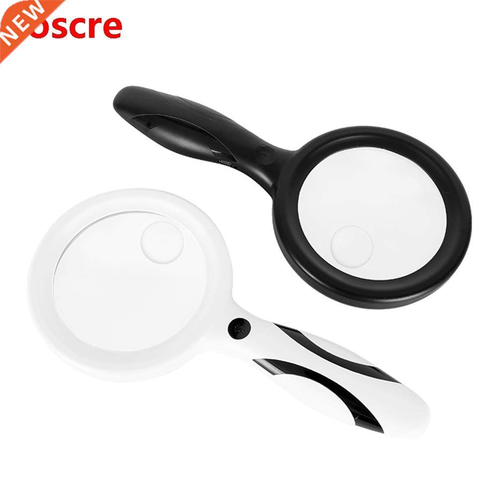 Optical Magnifying Glass With LED Lights Diameter 80mm Handh