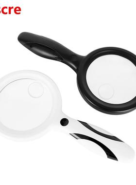 Optical Magnifying Glass With LED Lights Diameter 80mm Handh