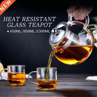 Stainless Steel Glass-Teapot-Set-Loose-Leaf-Tea-Pot-Good-Ket
