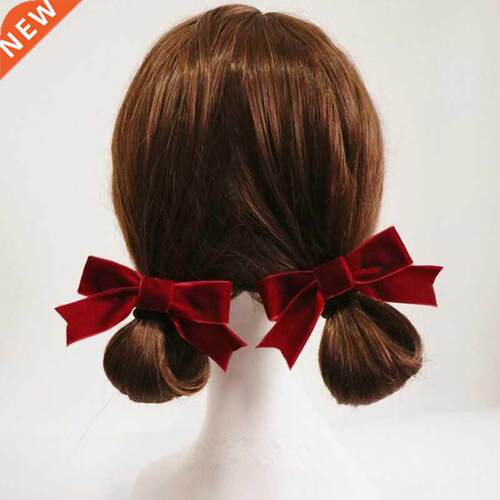 4pcs New Bows Velvet Hair Clips Fashion Bowknot Hairpinss Fo