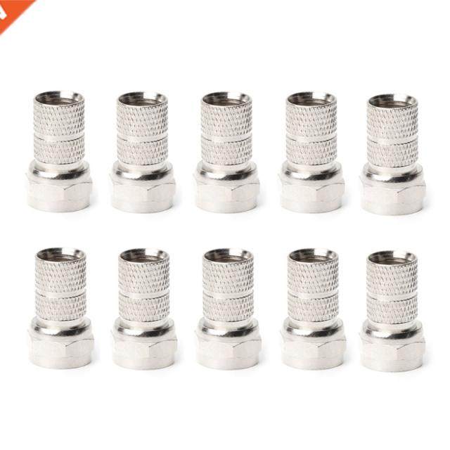 10Pcs F type Satellite Plug 适用于 Coaxial Cable RG6 Satelli