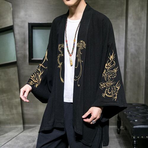 2021 Fashion Costume Embroidery Hanfu Mens Chinese Style Lin