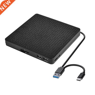 External DVD Drive, USB3.0/Type-C DVD CD ROM +/-RW Player fo