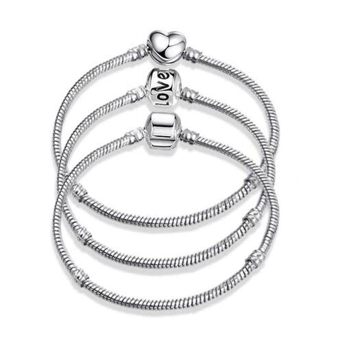 New Original Charm racelet Rose Gold Silver Color Alloy Sna