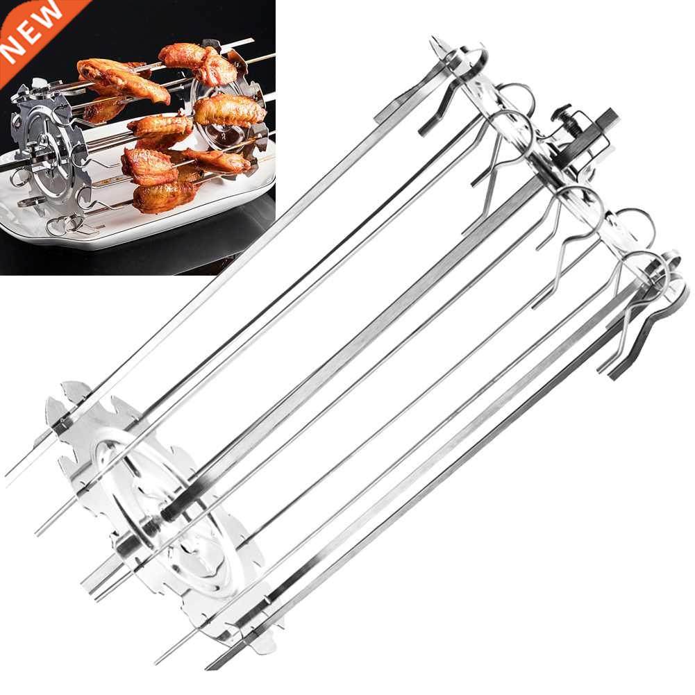 10 fork BBQ Steel Metal Roaster Rotisserie Skewers Needle C
