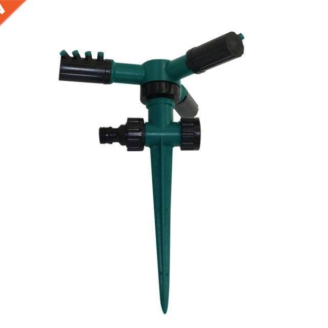 3-head 360 Angles Rotating Sprinkler With Support rod Garden
