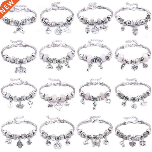 New jewelry Natural stone Beaded bracelet white crystal bead