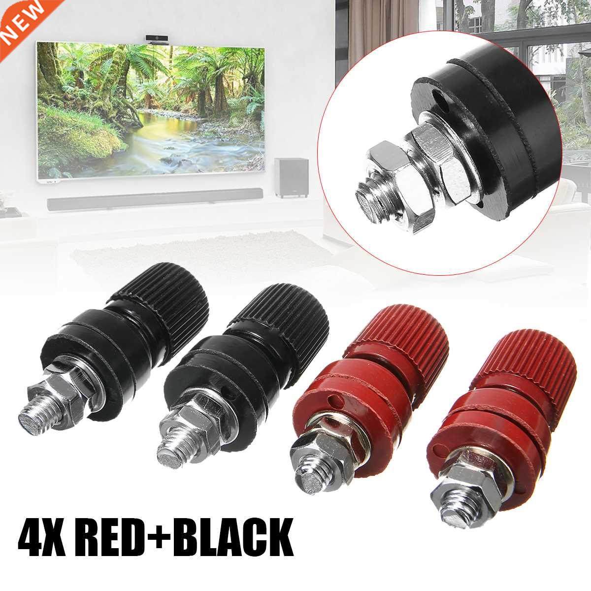 4pcs/lot Red+Black 6mm Binding Post Speaker Power Supply Ter