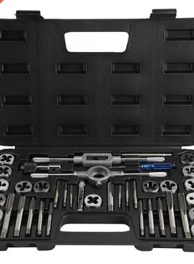 40Pcs M3-M12 Screw Nut Tap and Die Set with Wrenches and Thr