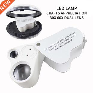 Factory Price 30X 60X Illuminated Magnifier Glass Loupe Dual