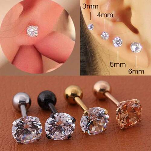 1pc/lot Size /4/5/6mm 4 Cors Punk Medical Stainless Titan