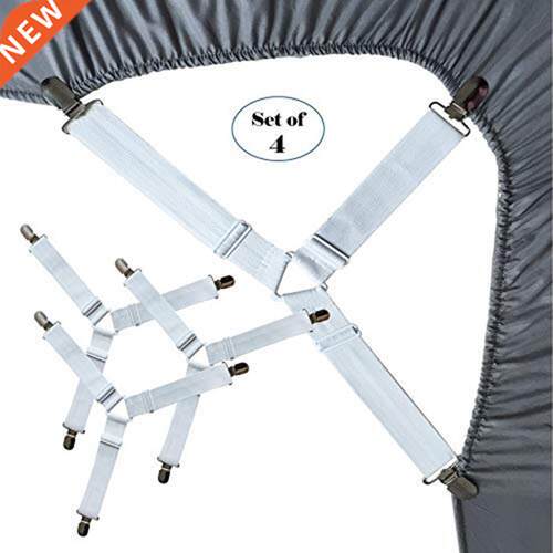 4Pcs/Set Elastic Bed Sheet Grippers Belt Fastener Bed Sheet