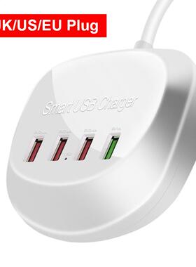 Portable USB Charger Hub Quick Charge QC3.0 4 Ports Fast Cha