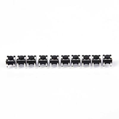 50pcs/Lot lack Tactile Push utton Switch Momentary Tact Th